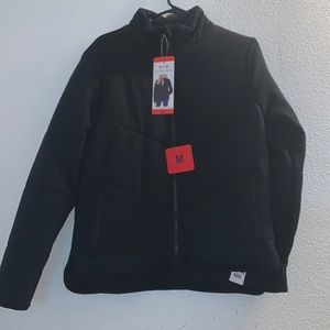 Three dots quilted step hem knit jacket Size M